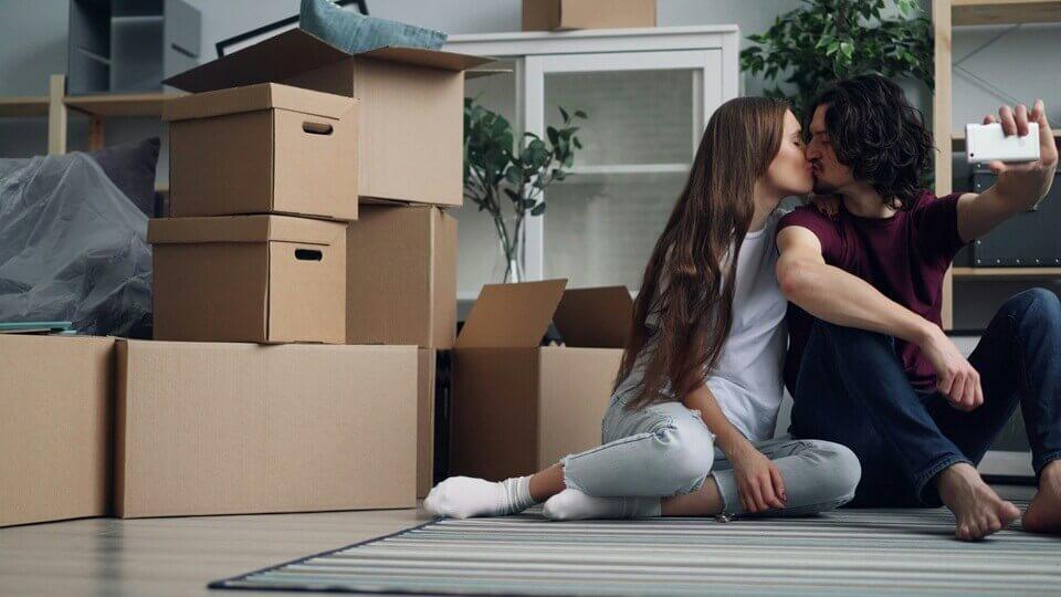 Girl moving goods.